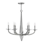 Candelabru Ascher, nichel lustruit, 6 lumini