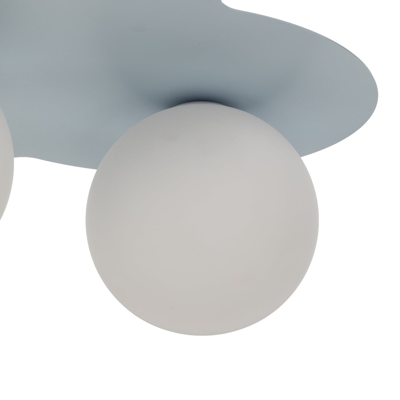 Loftlampe Cloud, blå, 3 lyskilder, glas, længde 51 cm, G9