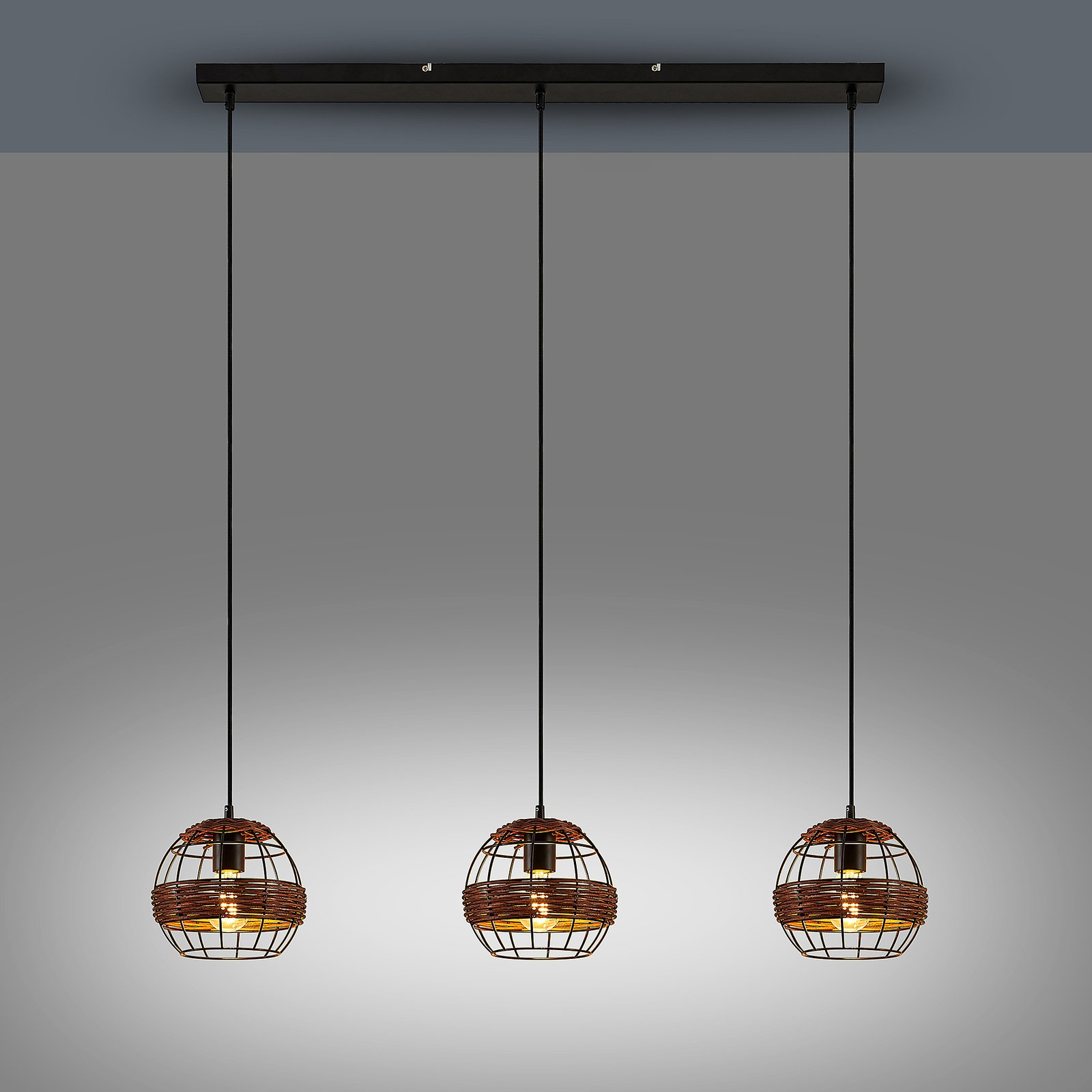 Lindby Kaska hanglamp, 3-lamps