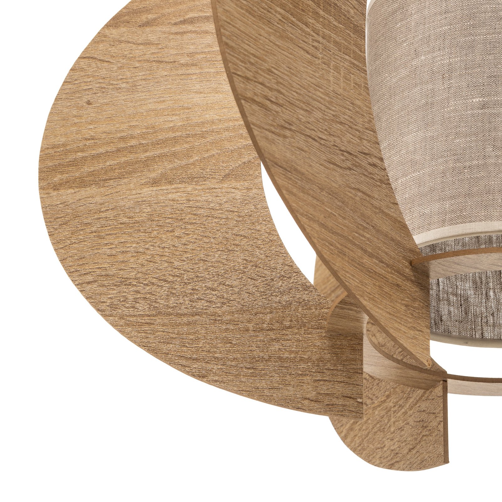 Lampa sufitowa Modern C M drewniane listwy Ø 50 cm