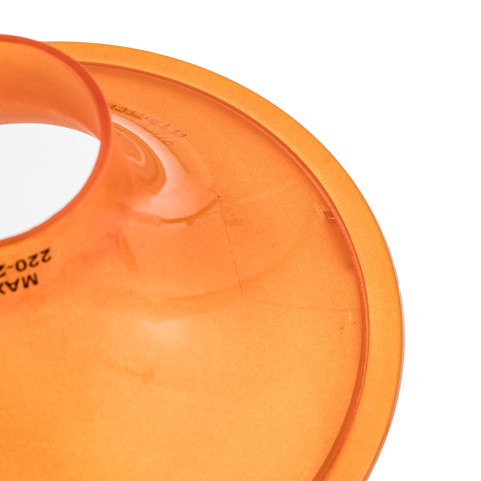 Designerska lampa sufitowa Artemide Teti, przezroczysty pomarańczowy