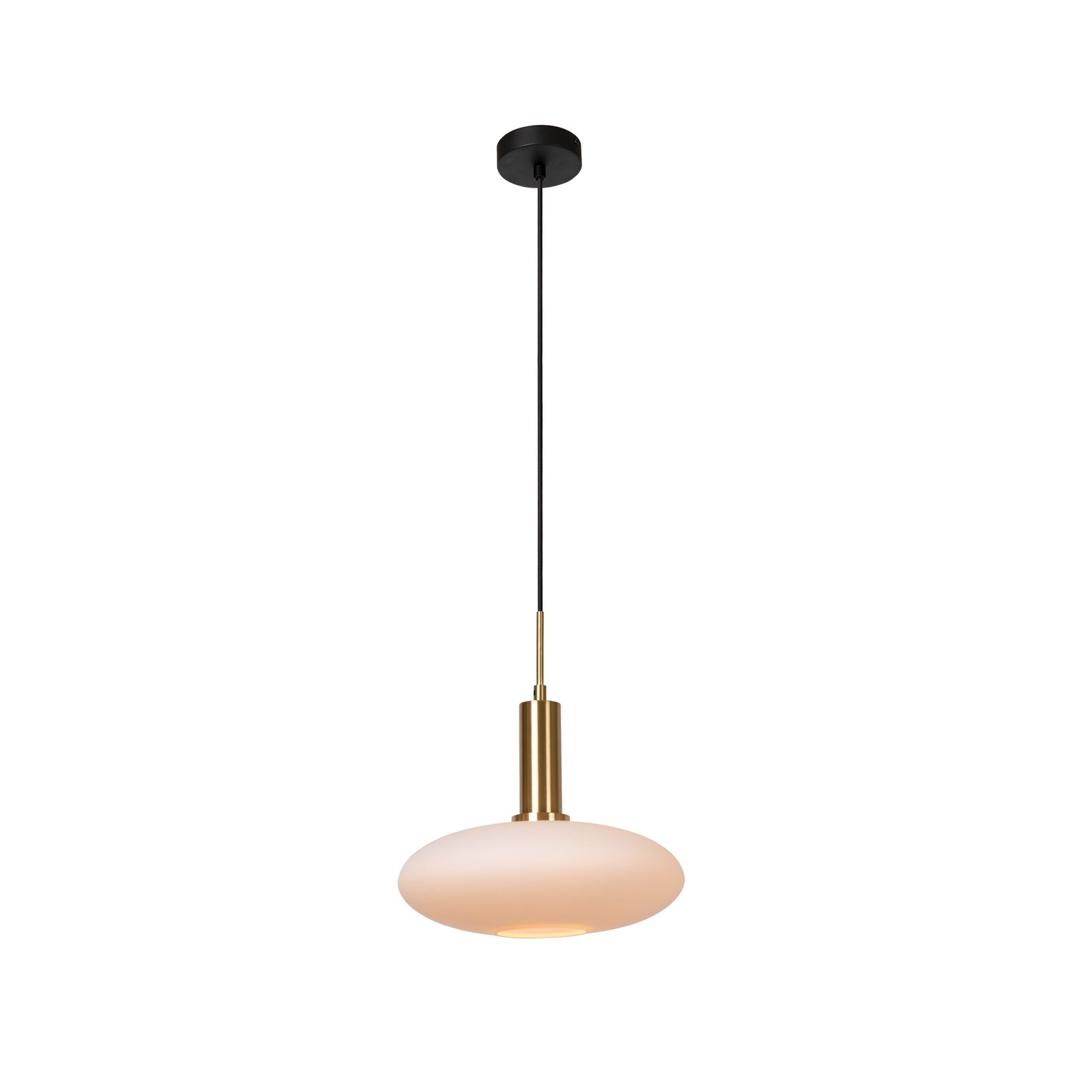 Lampa wisząca Singala, Ø 30 cm, szkło, 1-punktowa, opal, E27