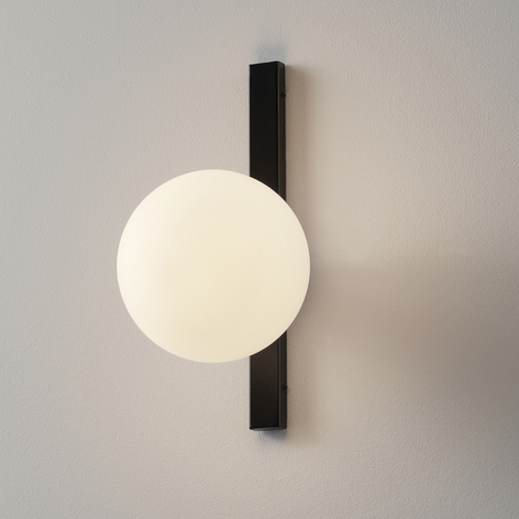 Wandlamp Pluto in zwart en wit, 1-lamp