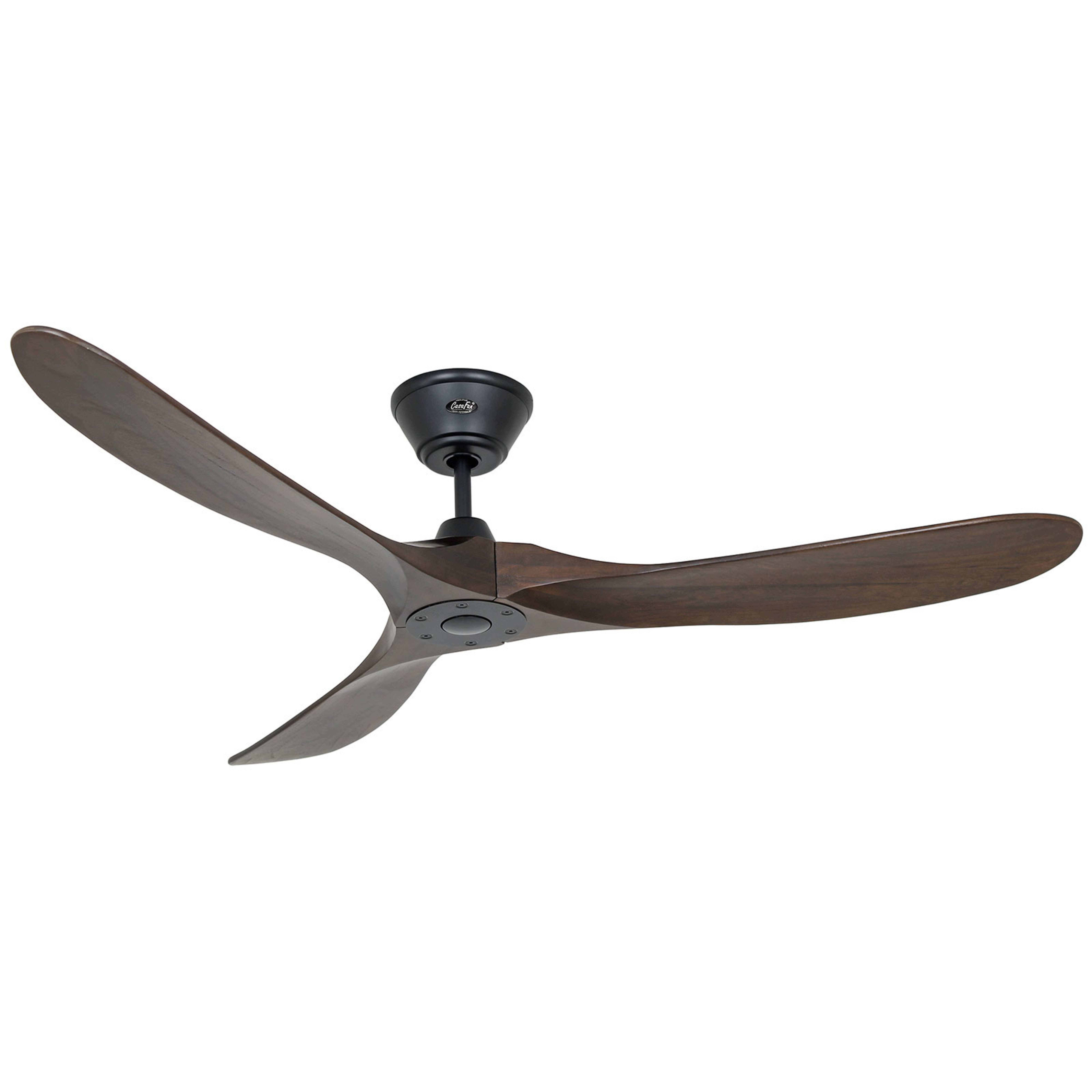 ECO GENUINO Ventilatore da soffitto nero/noce 152 - CasaFan