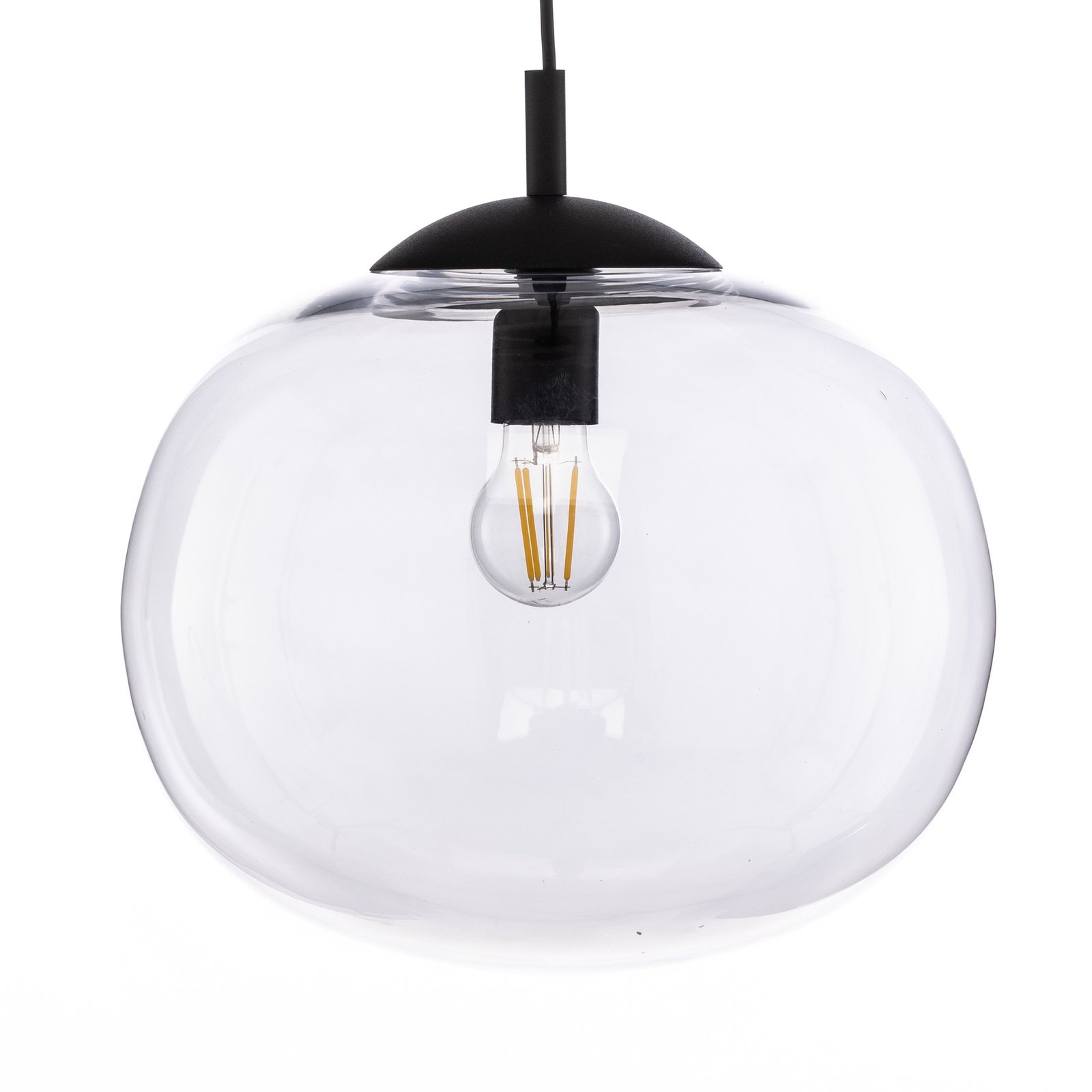 Висяща лампа Vibe, прозрачно стъкло, Ø 35 cm