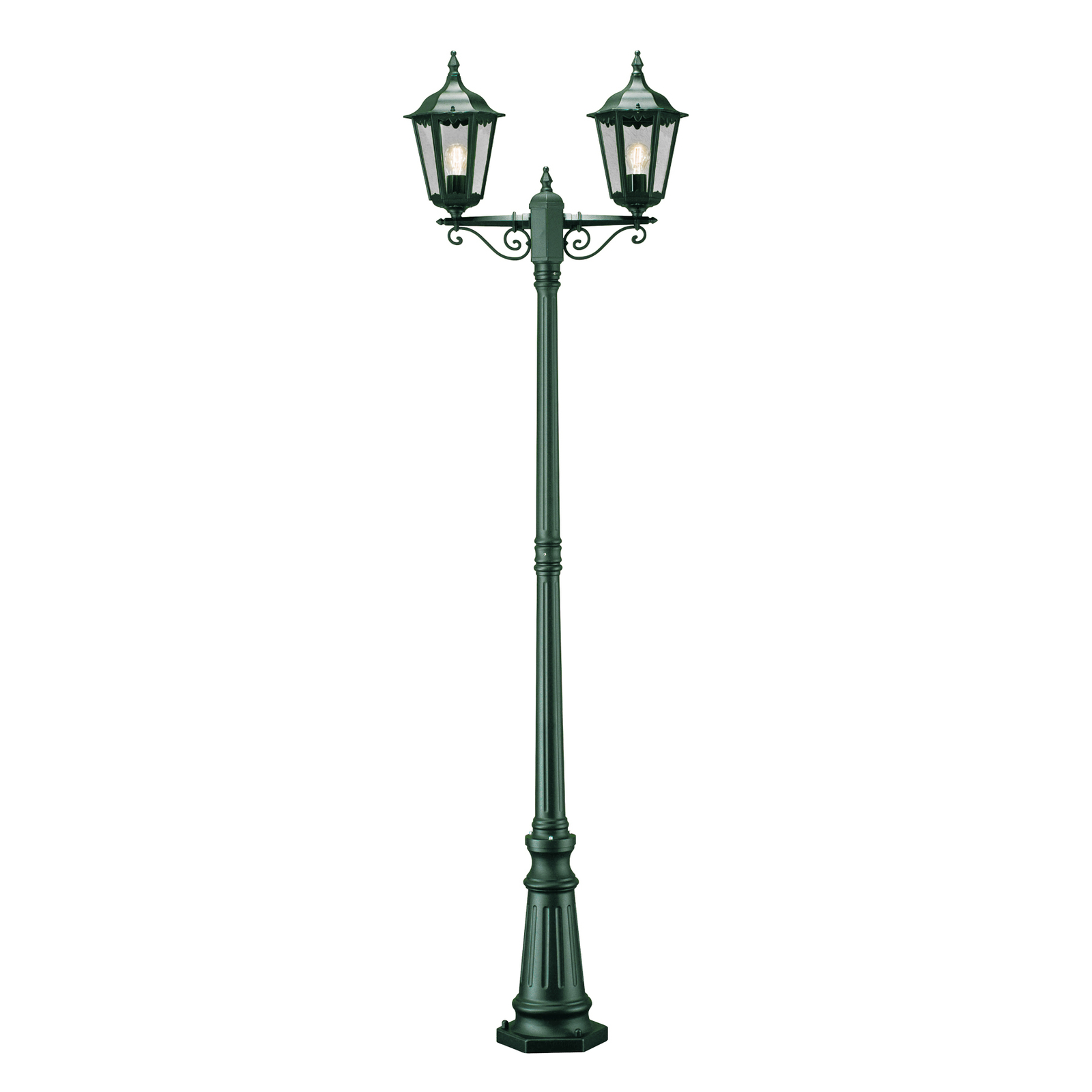 Stĺpové svietidlo Firenze, 2-plameňové zelené
