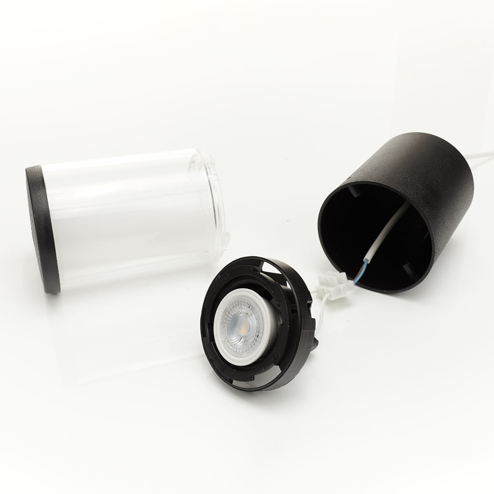 Potelet LED Carlo noir 3,5 W CCT hauteur 25 cm