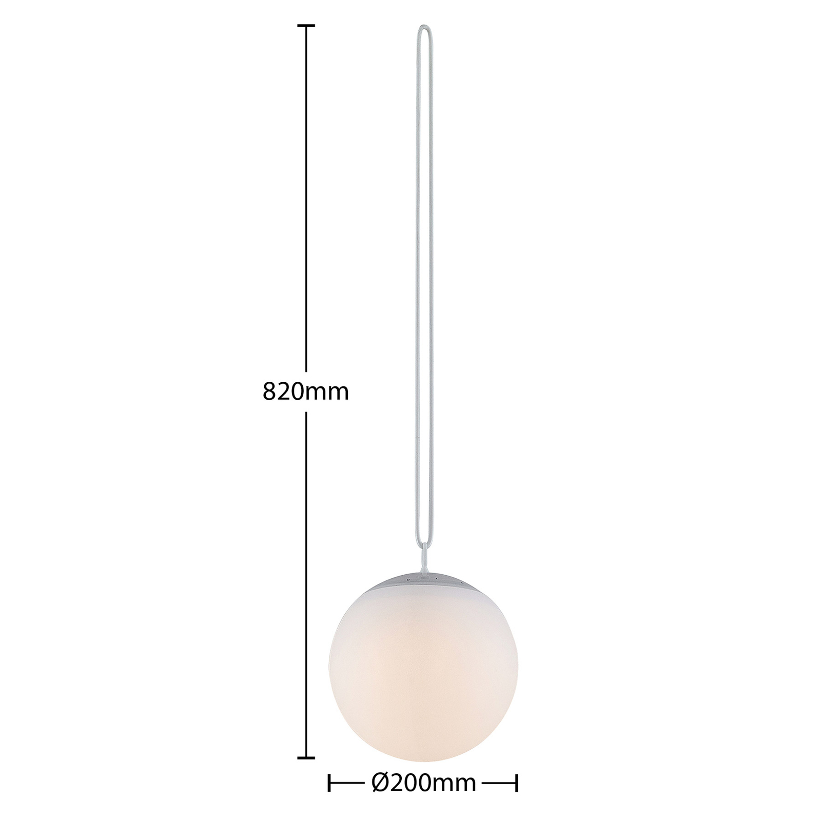 Lindby Dieka suspension solaire LED, sphère, RGBW