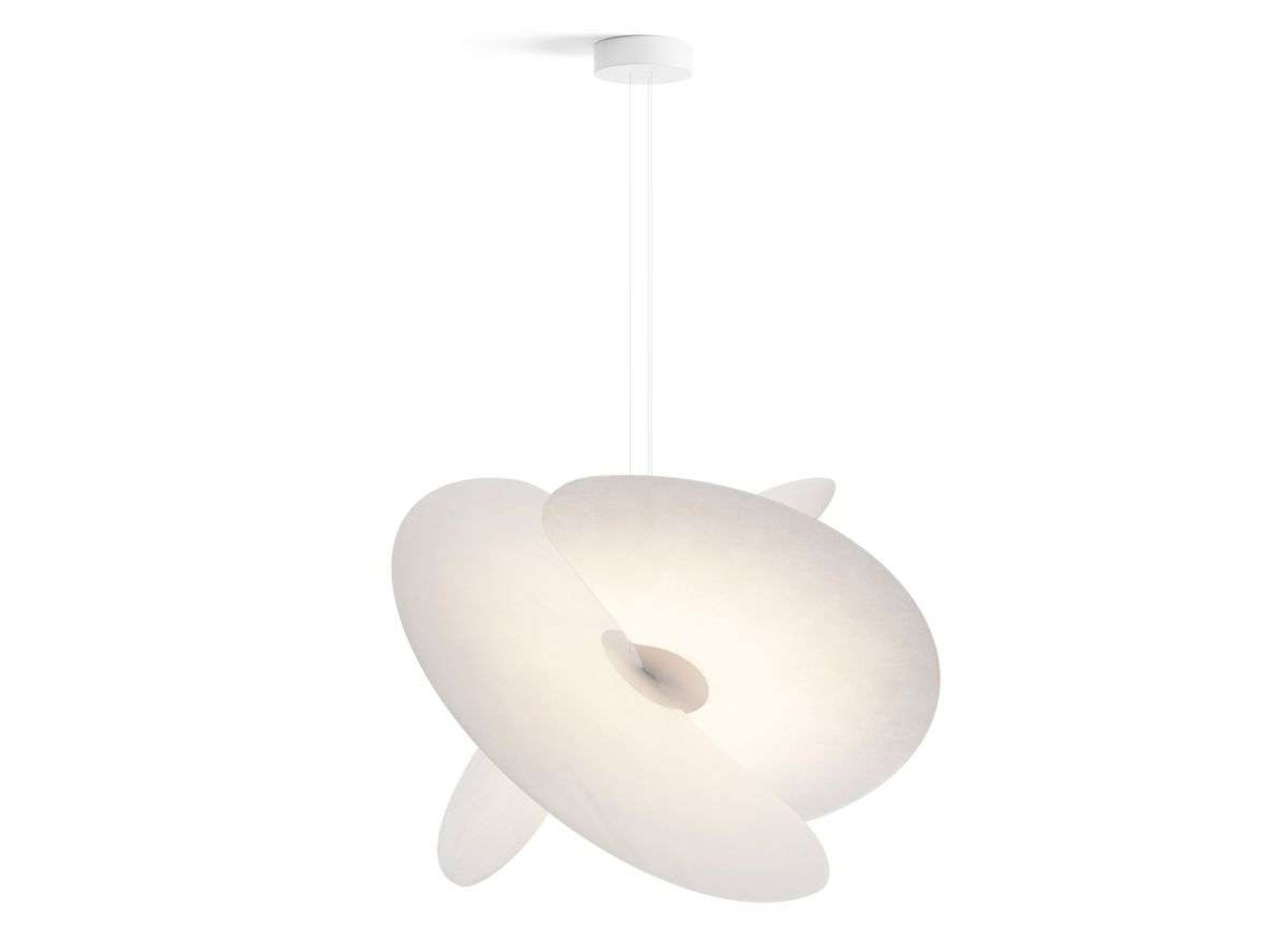 Levante Candeeiro Suspenso Large Matt White/White - Luceplan