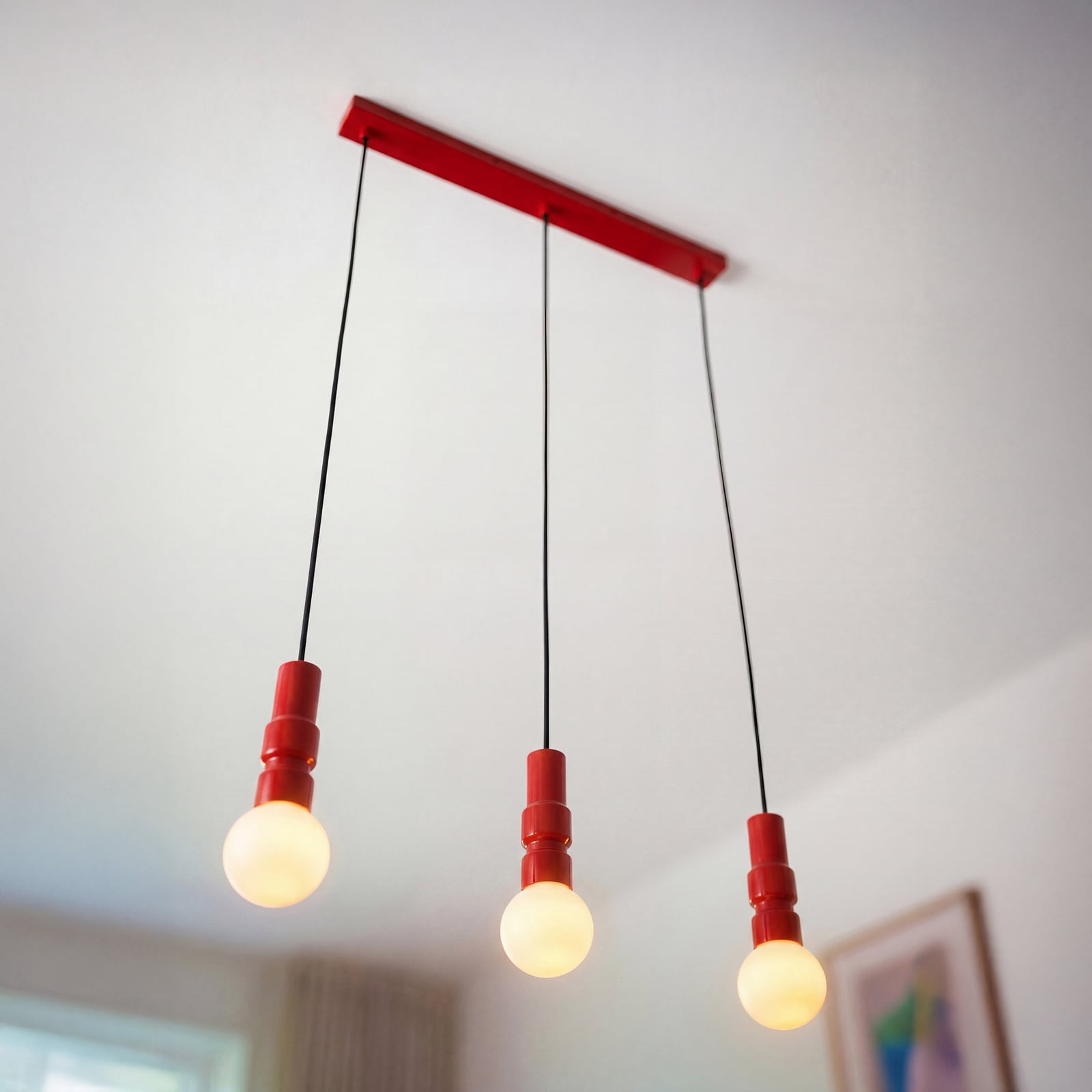 OSRAM hengelampe Decor Bolty, rød, lengde 66 cm, 3 lyskilder OSRAM hengelampe Decor Bolty, rød, lengde 66 cm, 3 lyskilder