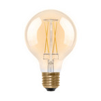 Segula lâmpada LED globo E27 G80 5W 2.200K ouro regulável