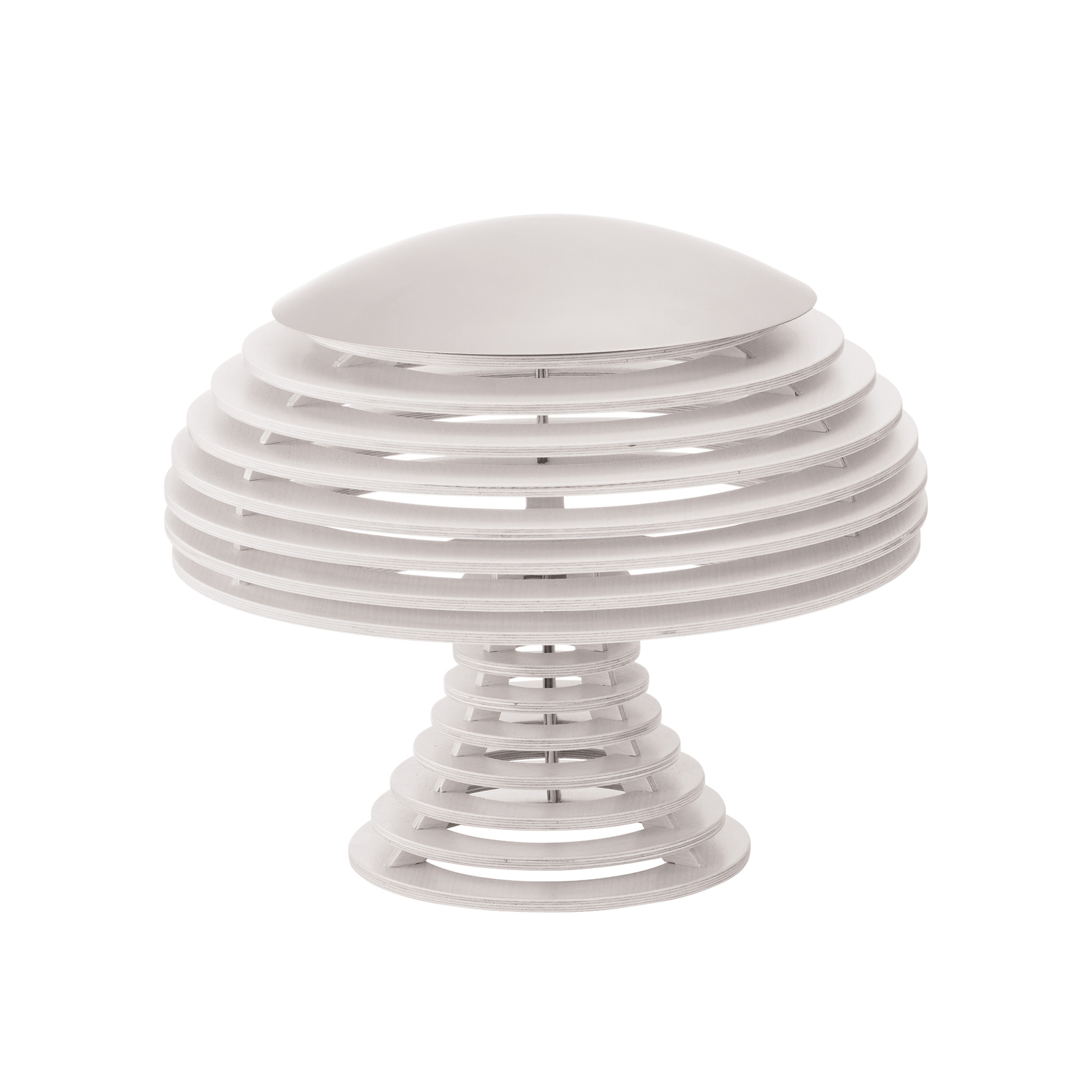 Lampe à poser Twist, hêtre, blanc, 34,6 cm