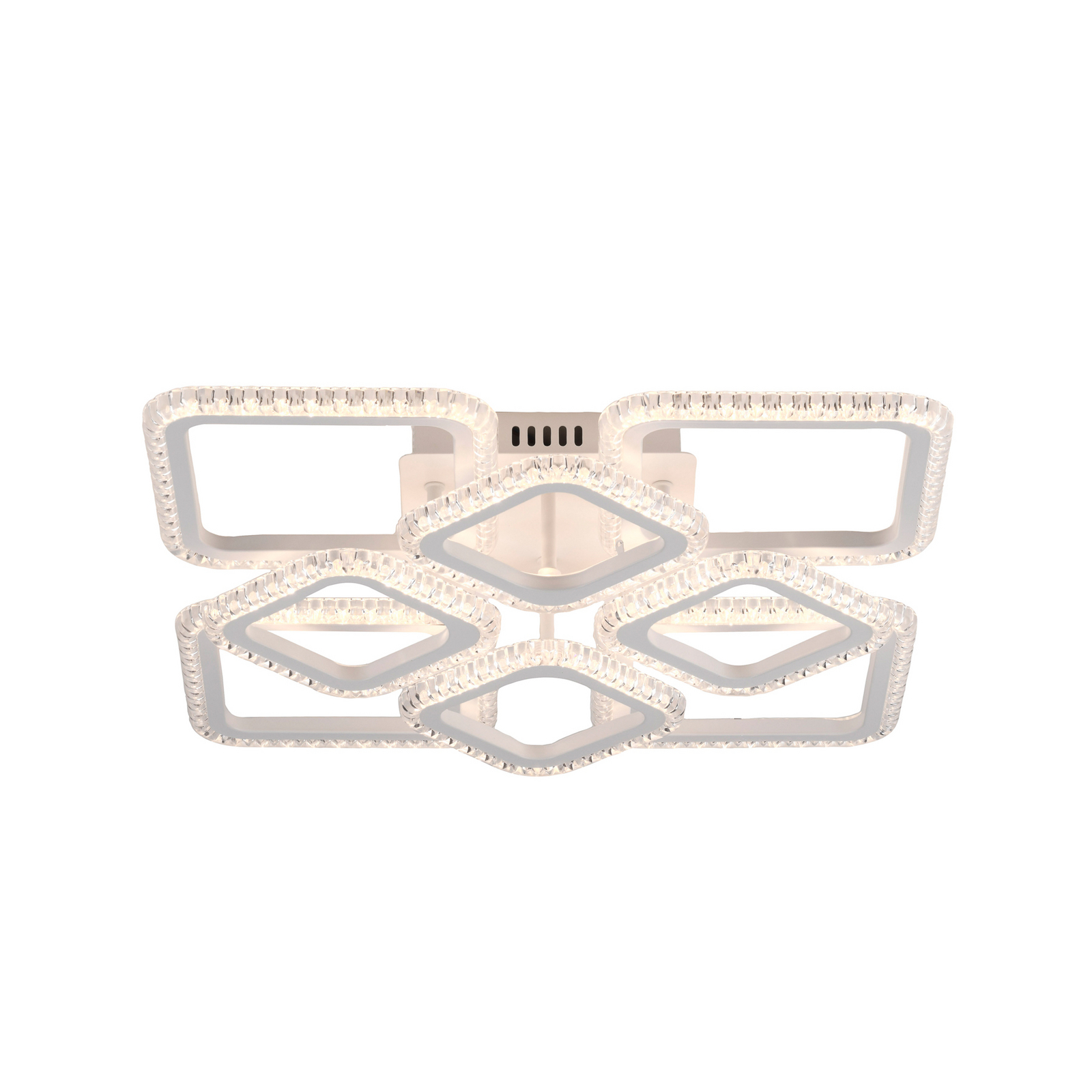 Crystallo LED ceiling light, angular, white, iron, 3,000 K Crystallo LED ceiling light, angular, white, iron, 3,000 K