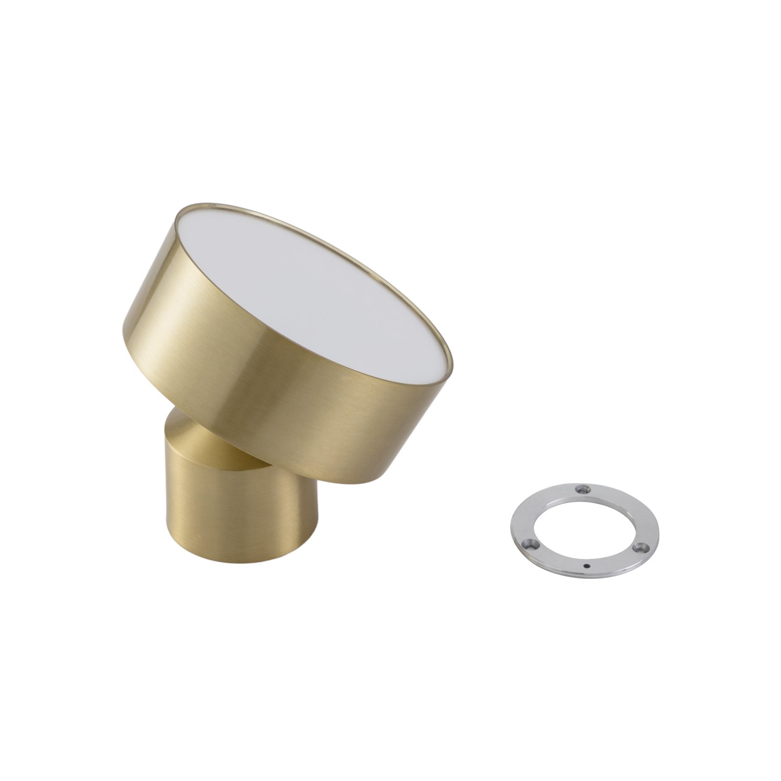 Lindby Nivoria LED spotlight, Ø 14 cm, gold-coloured, can be swivelled