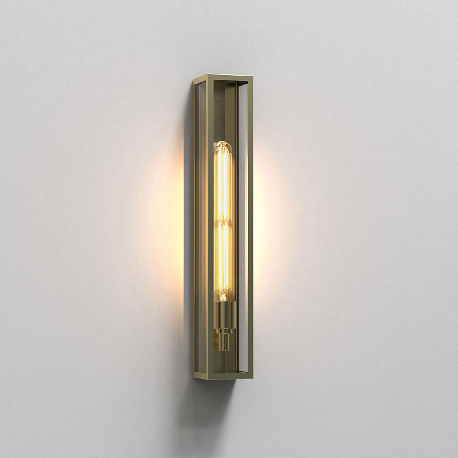 Astro Harvard Coastal 500 outdoor wall lamp brass, brass, glass, E27, 4 W, energy efficiency: A++, W: 8 cm, H: 50 cm