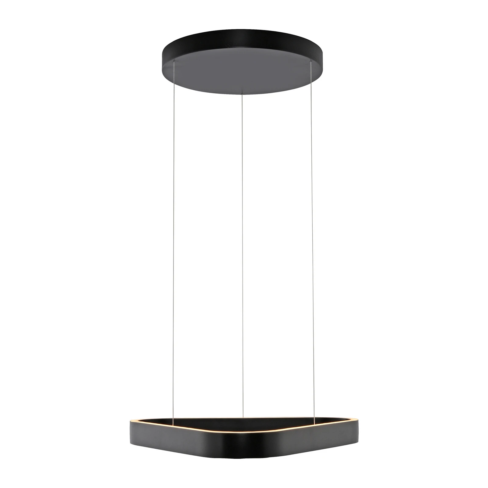 Paul Neuhaus lampada LED a sospensione Q-Stretto, nera, 60 cm