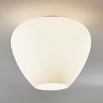 Lindby Deckenlampe Bibiane, opalweiß, Glas, Ø 38 cm, E27