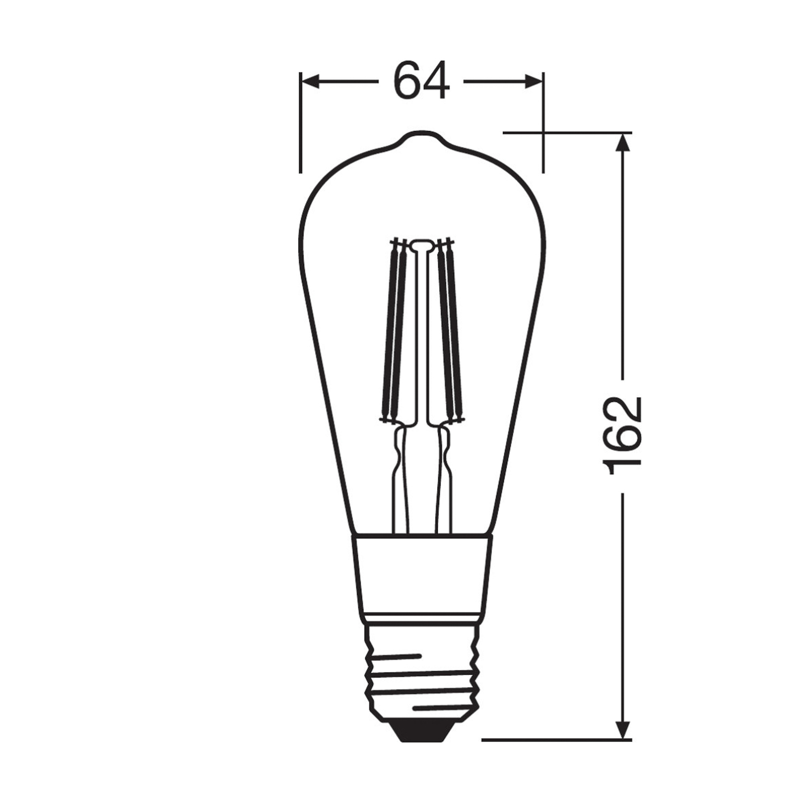 LEDVANCE SMART+ ZigBee filament Edison E27 6W 824