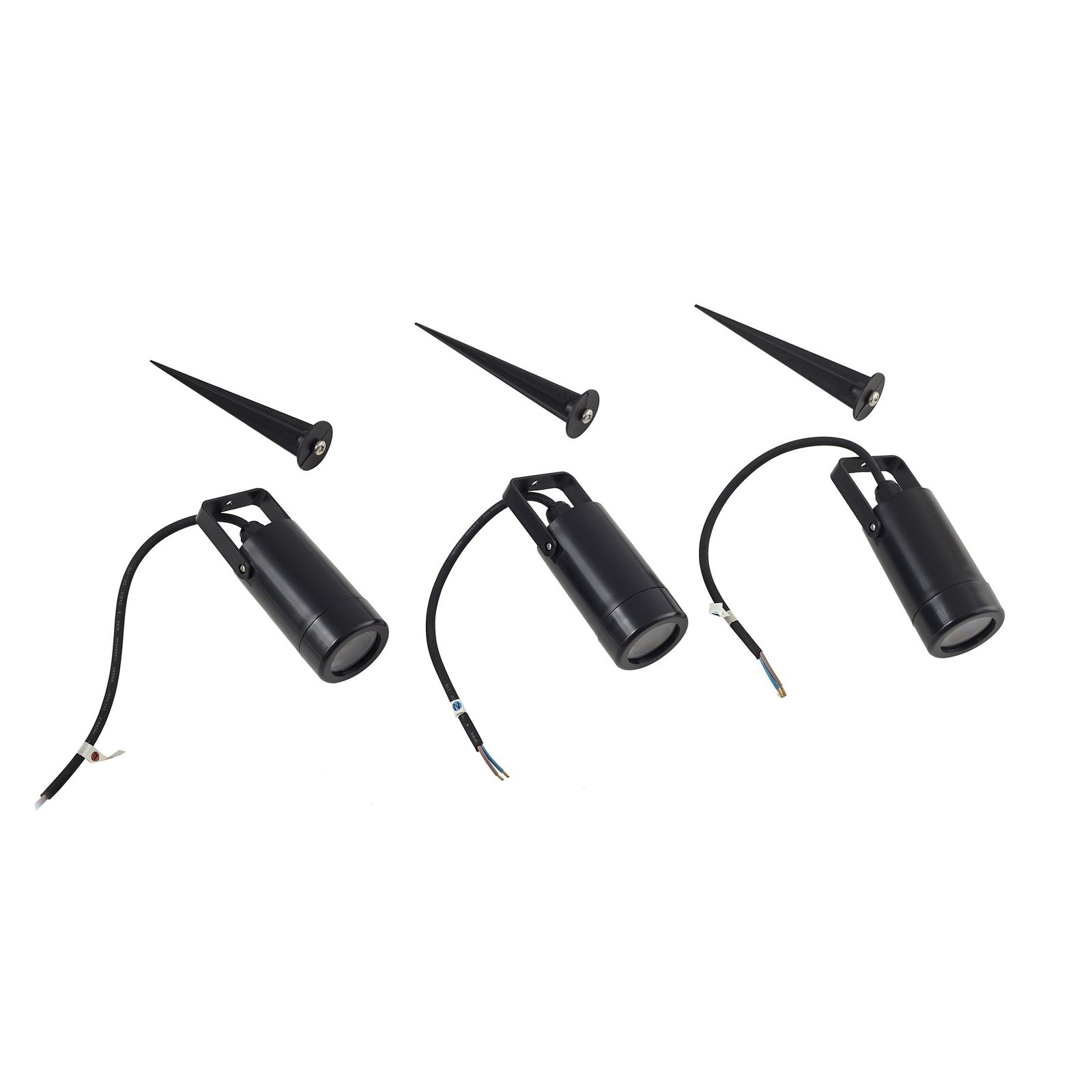 Thorgal Candeeiro de jardim w/Lança Ø6 3pcs Preto - Lindby