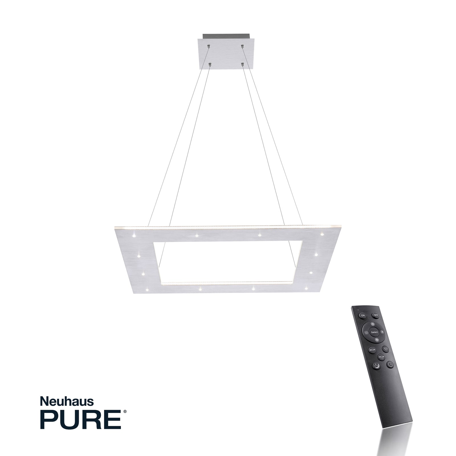 Cosmo LED-Hängeleuchte, alu, 50cm, CCT, Fernbedienung - PURE Cosmo LED-Hängeleuchte, alu, 50cm, CCT, Fernbedienung - PURE