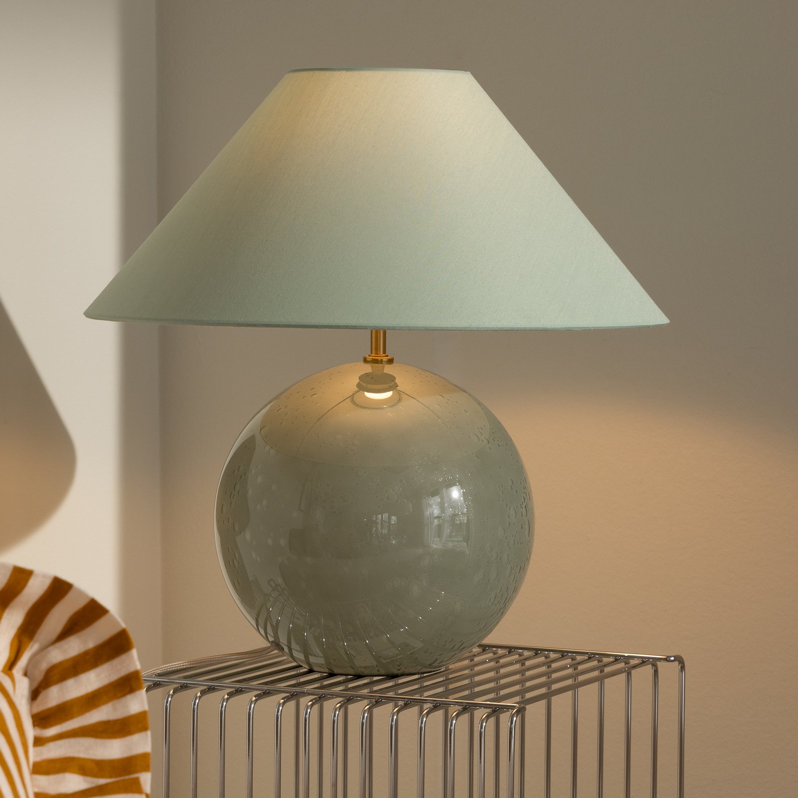 Globen Lighting Tischleuchte IRIS, grün, Höhe 45 cm