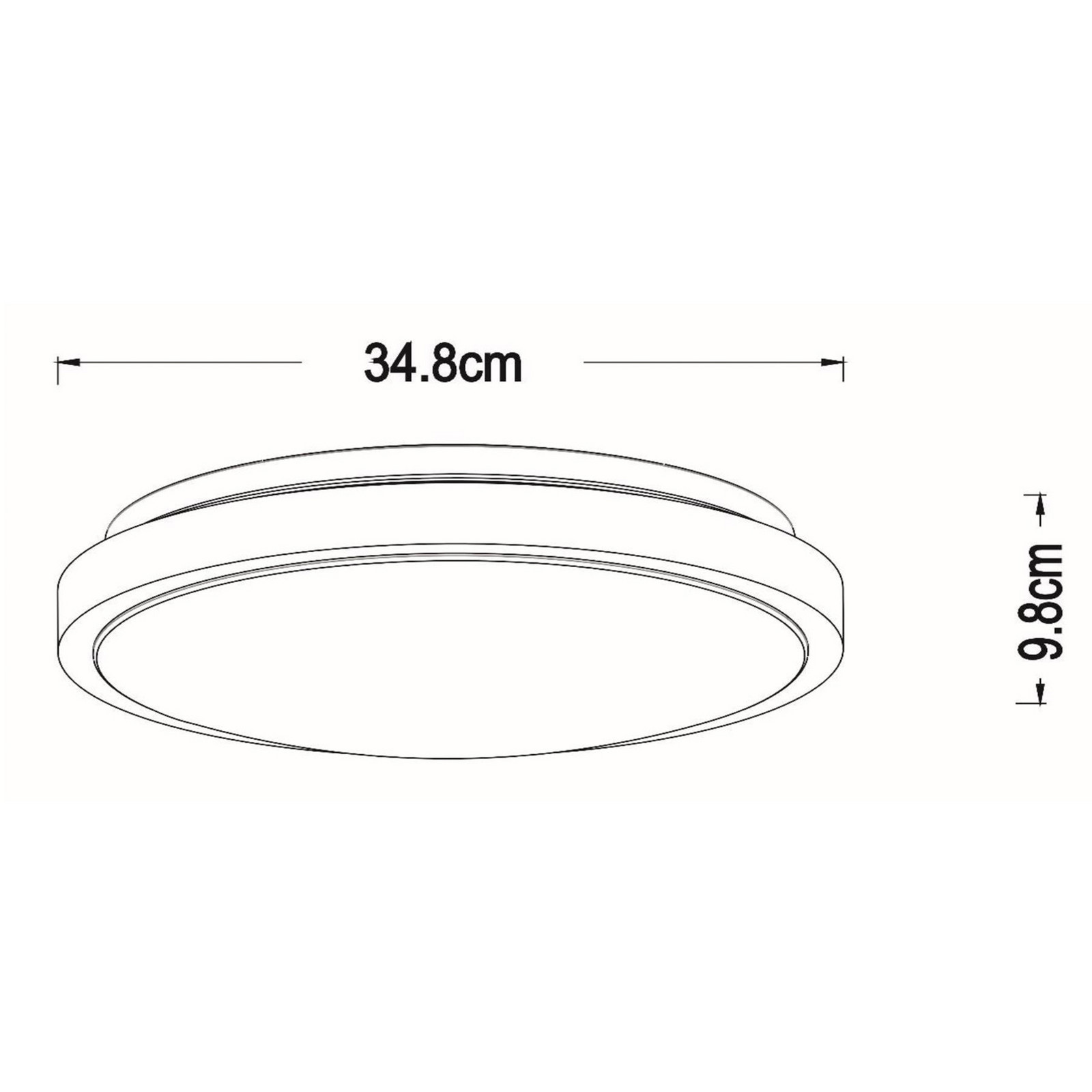 Lucide Plafonieră Dasher LED alb Ø 348 cm 2700 K IP44 - Baie - alb opal - Plastic