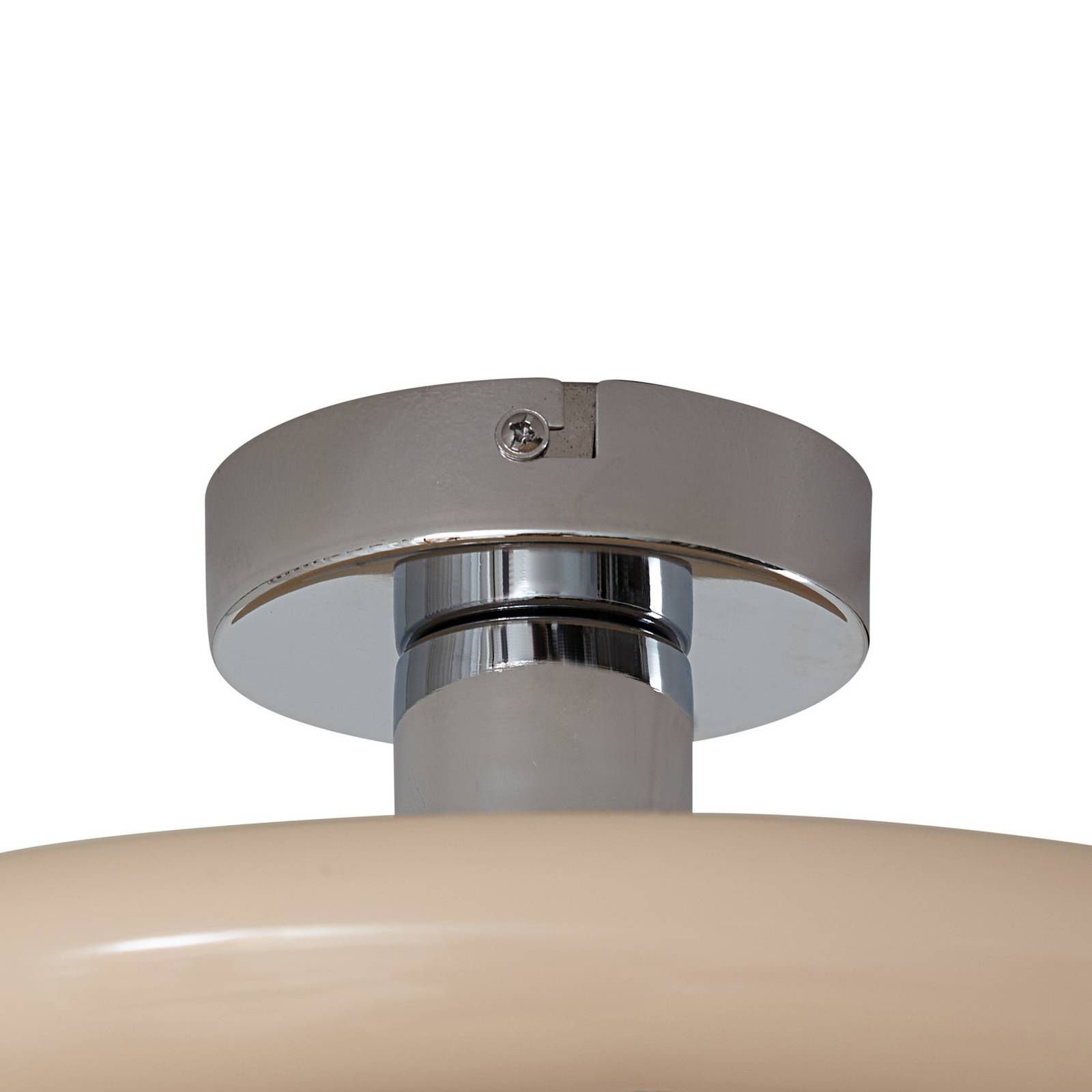 Lindby lampa sufitowa Branford, Ø 35 cm, beżowa, metal