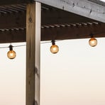 LED solar fairy lights, 7W, brown, IP44, 1800K