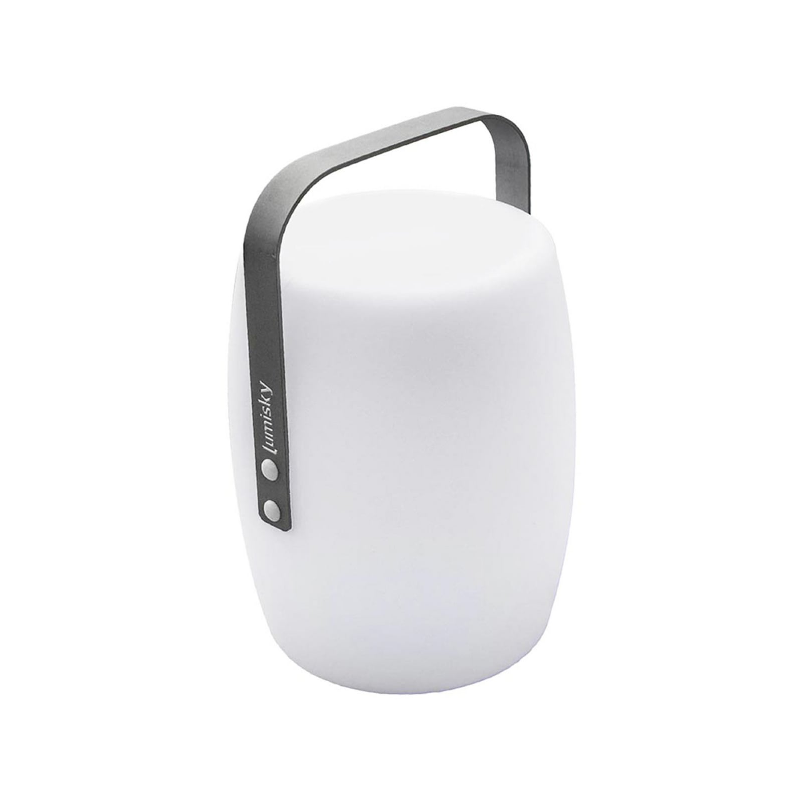Lámpara de mesa LED recargable Lucy ROCK, blanca/gris, altura 30 cm, CCT