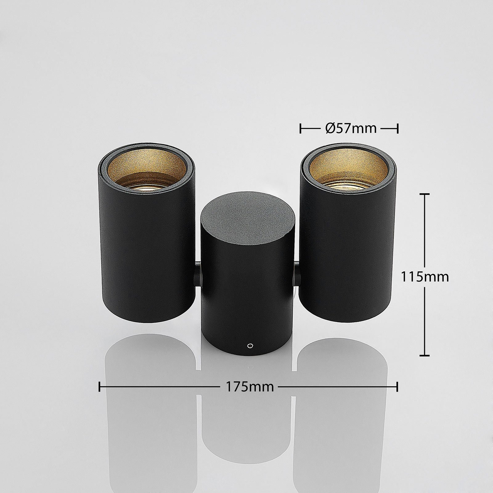 Gesina 2 Plafondlamp Black - Arcchio