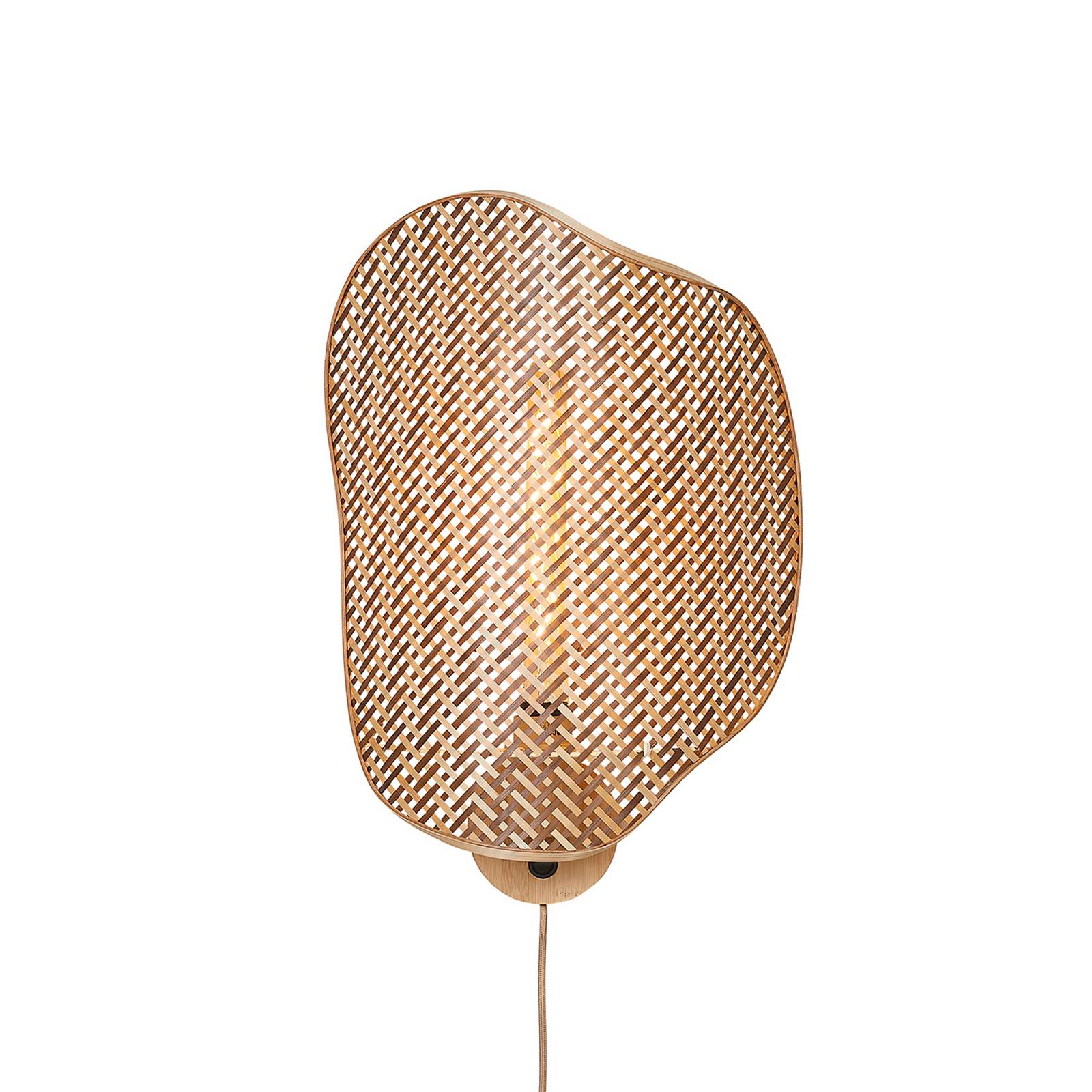 GOOD & MOJO Wandlampe Kinabalu, braun, 50 cm, Bambus Stecker