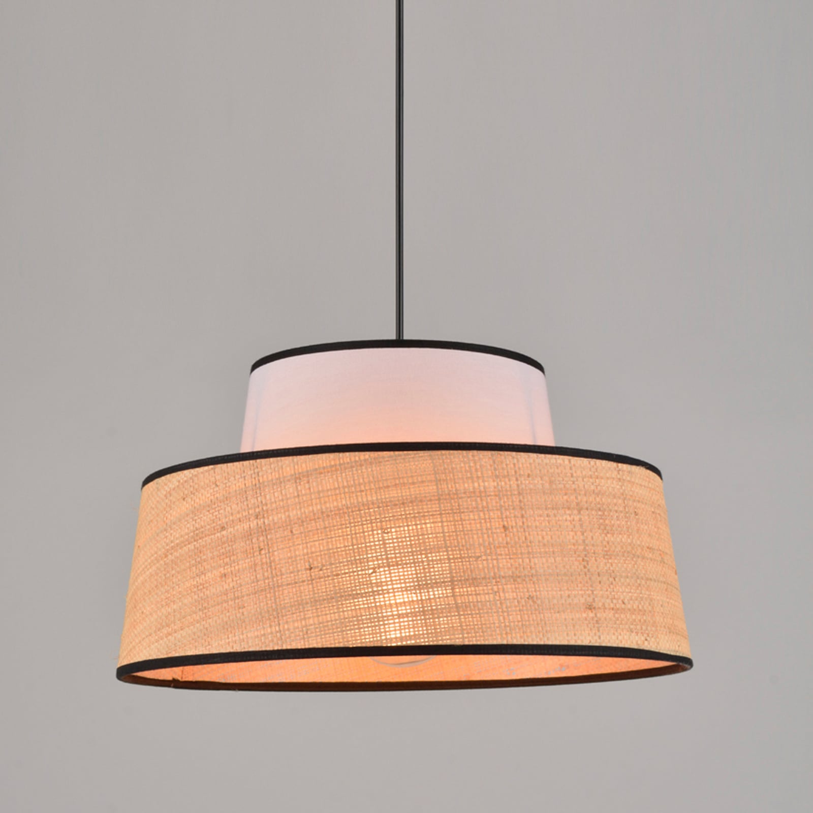 Luster Mallorka, bijela/prirodna, Ø 38 cm - Corep SAS