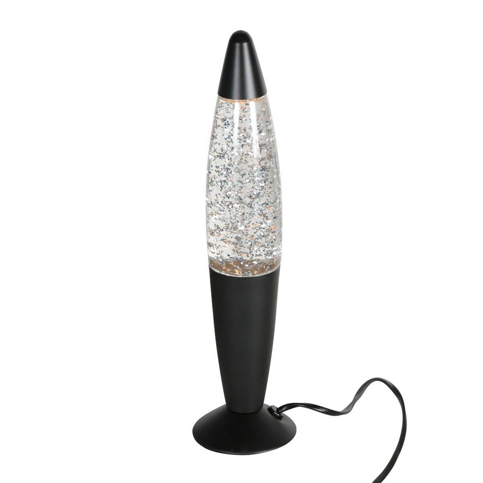 Tischlampe Volcan 4187, schwarz, Glittereffekt, E14