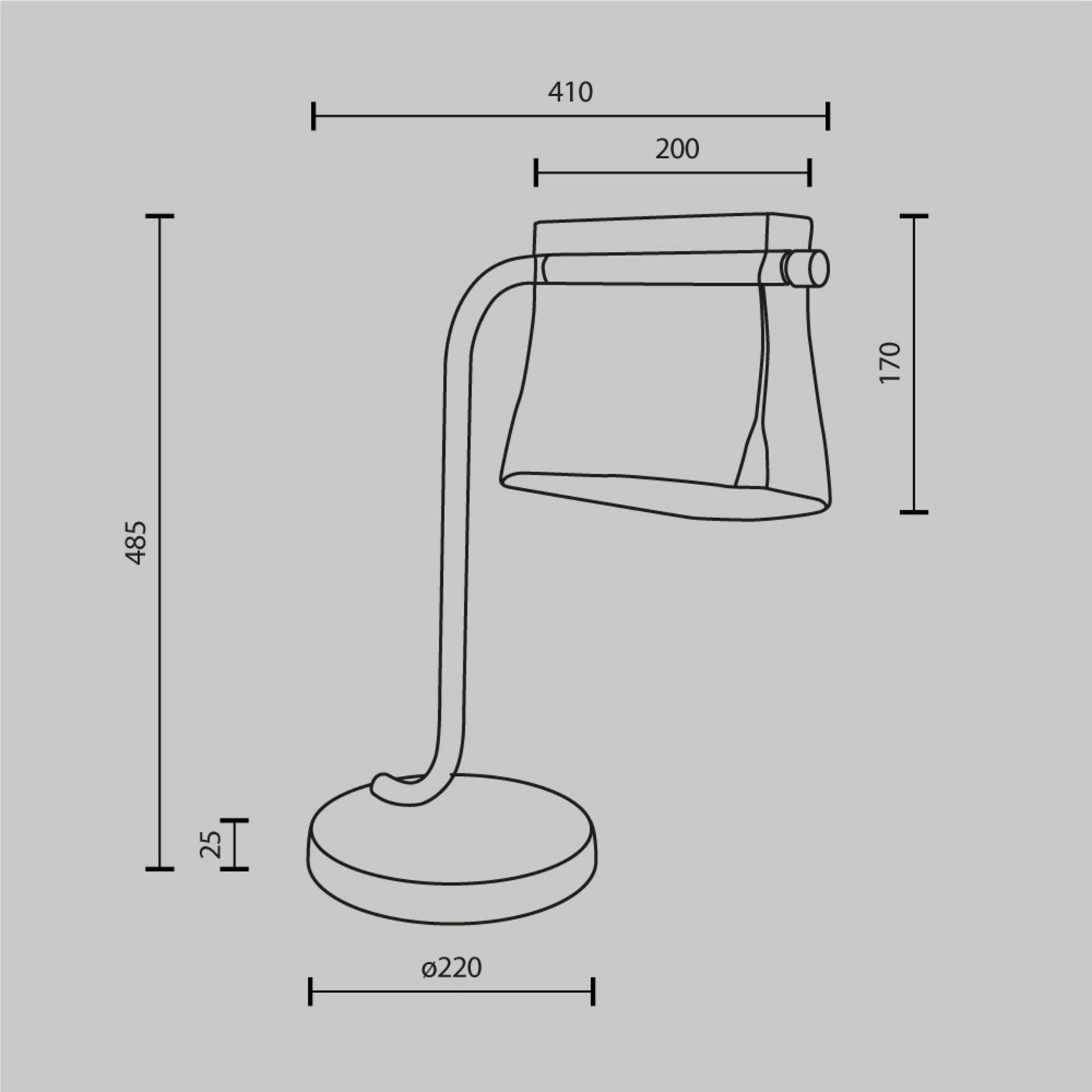 Maytoni Lampa stołowa LED Cabaret, mosiądz/przezroczysta, wysokość 48,5 cm