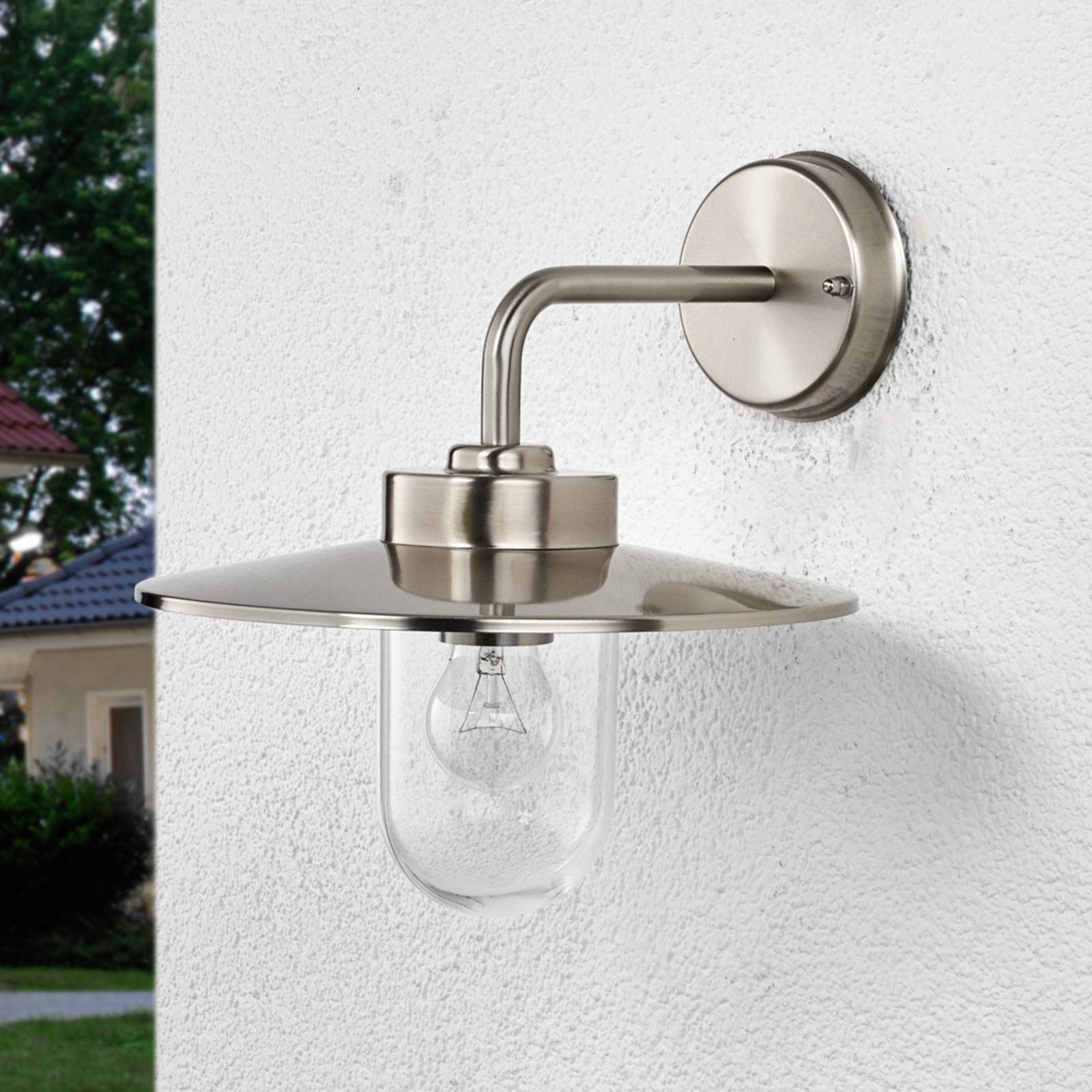 Lindby Elegant vägglampa Joscha för utomhusbruk