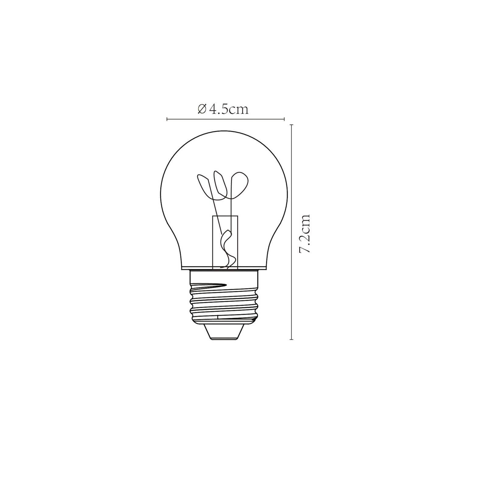 Image of Lucide Ampoule LED E27 G45 3 W ambre 2 200 K dimmable 5411212491336