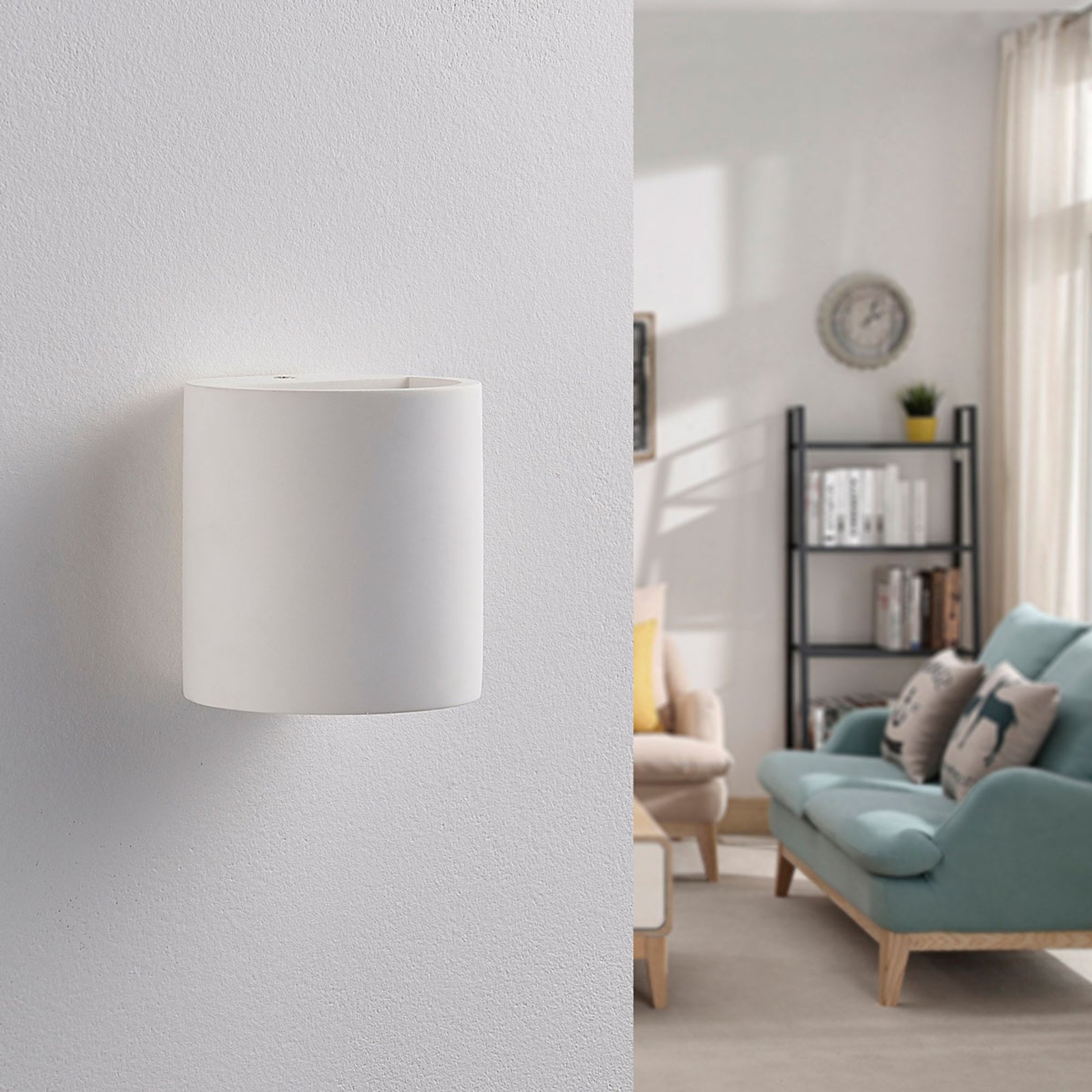 Krista Aplique de Pared Cast White - Lindby