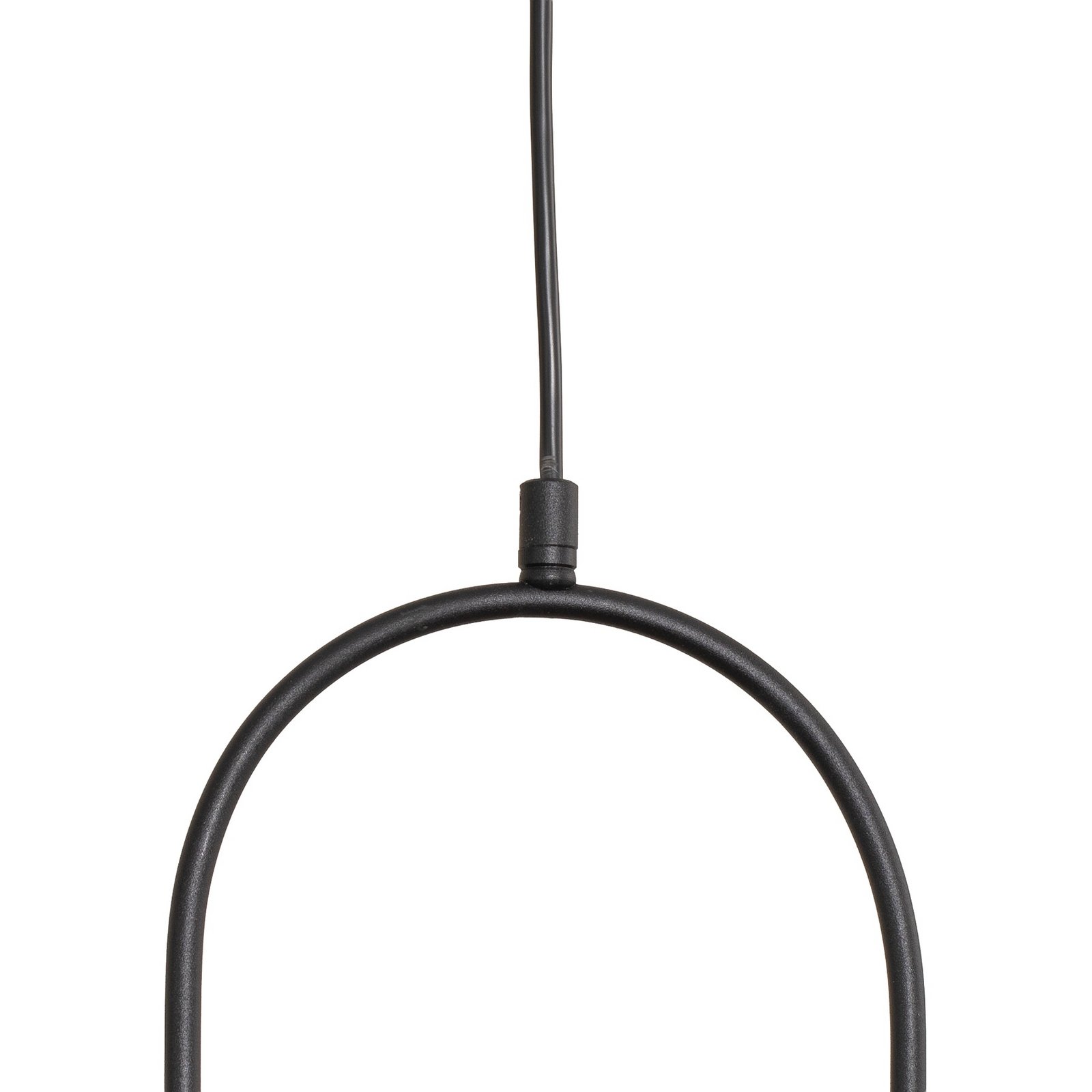 Mudoni pendant light, black/white, glass, metal, E27