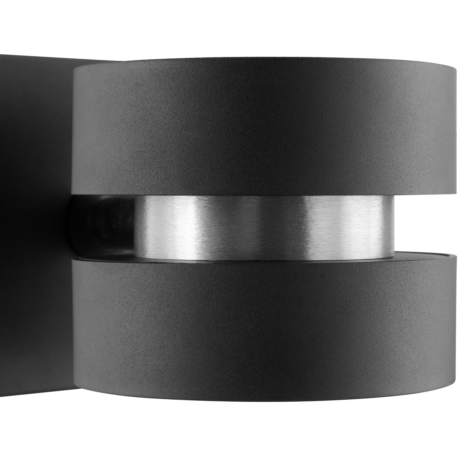 LED fali lámpa Glow-Sphere, fekete, Ø 13 cm, fém, 2 izzós, 20 W, 10000 óra, 100