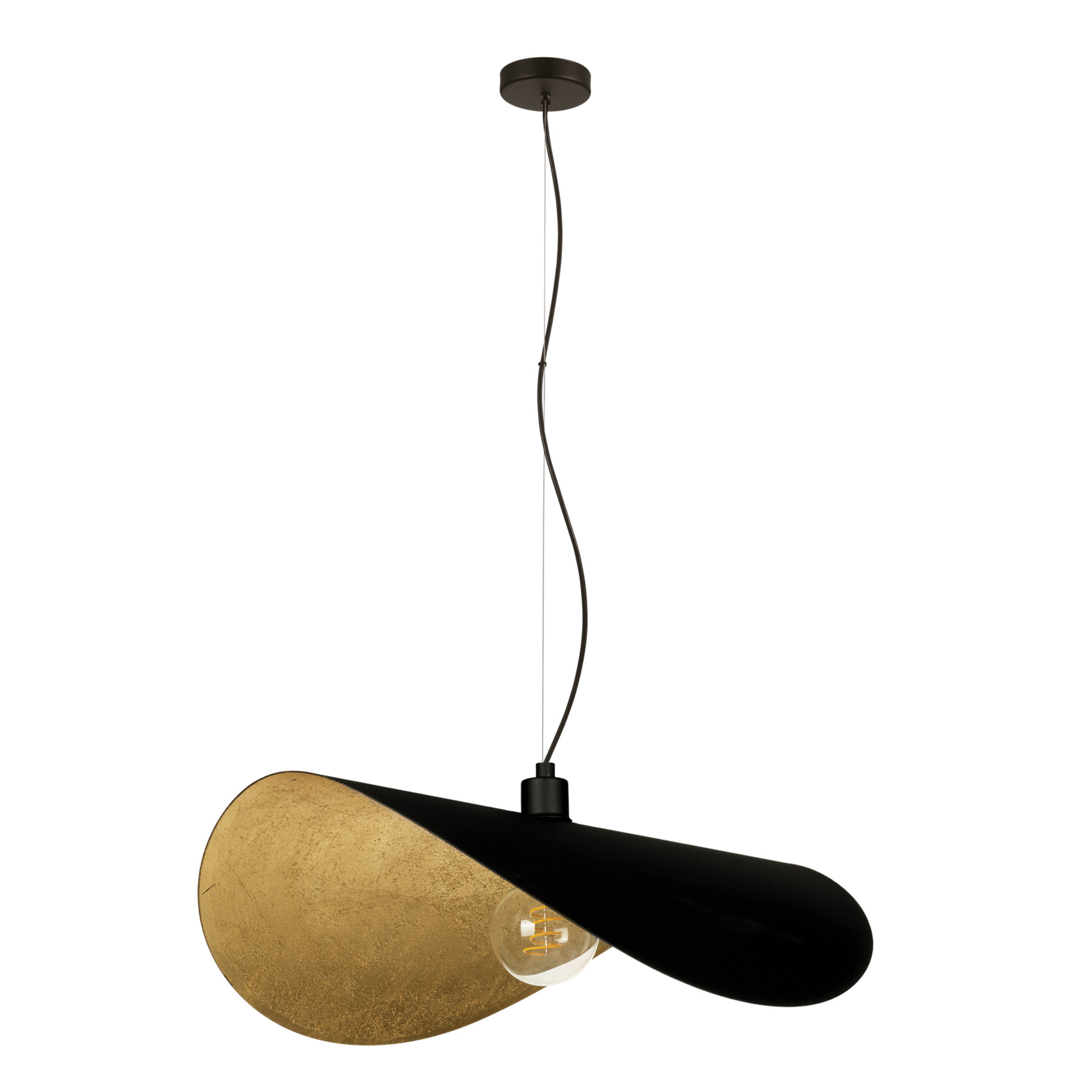 Candeeiro suspenso Saceda, 80 cm preto/dourado - EGLO Stars of Light