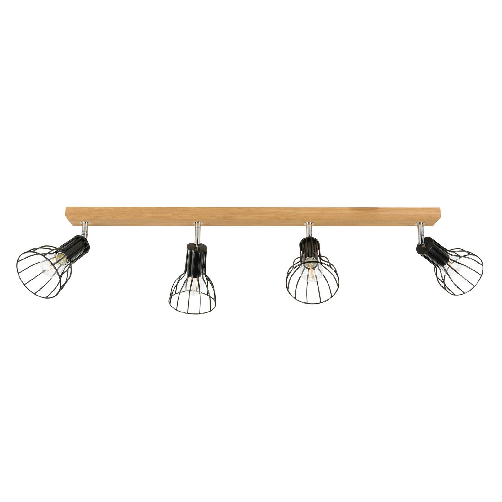 Envolight Aria plafonnier chêne huilé 4 lampes