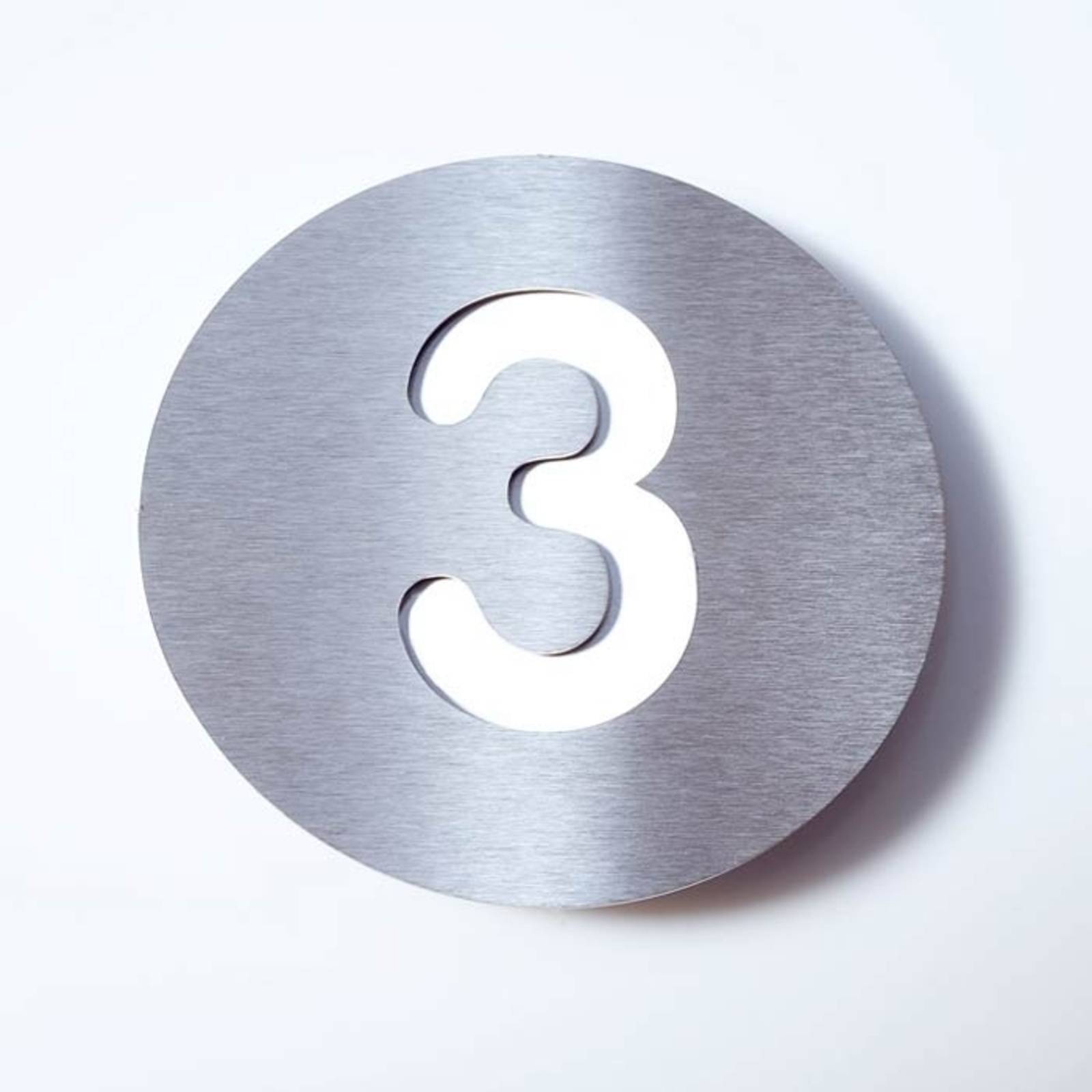 Stainless steel house number Round - 3