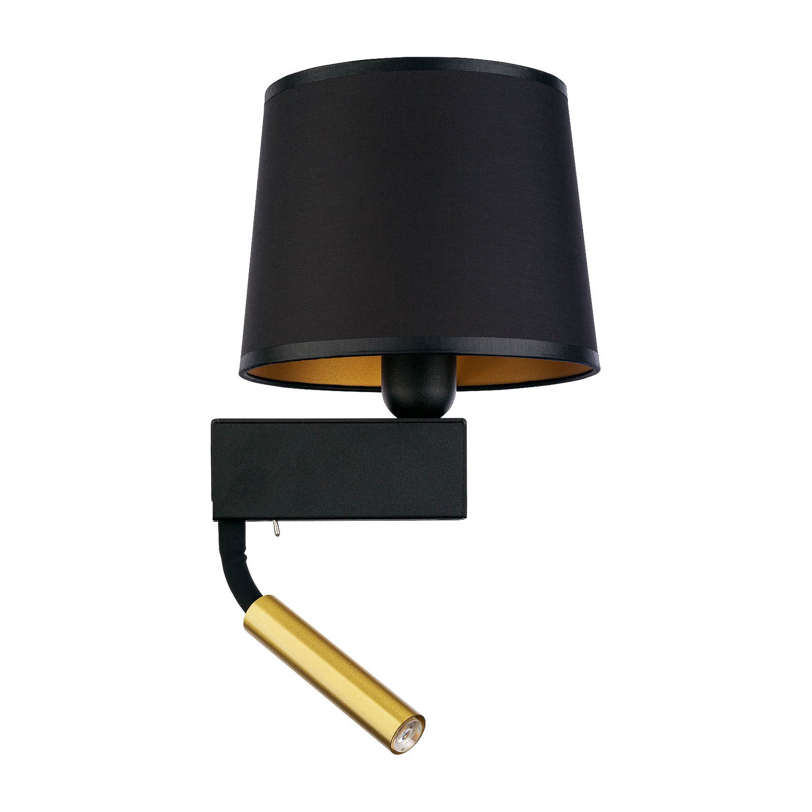 Chillin zidna svjetiljka sa svjetlom za čitanje, crna/zlatna