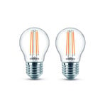 Philips LED E27 P45 4,3W filamenti 2.700K 2x