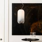 "Artemide Gople" stiklinis pakabinamas šviestuvas, baltas / sidabrinis