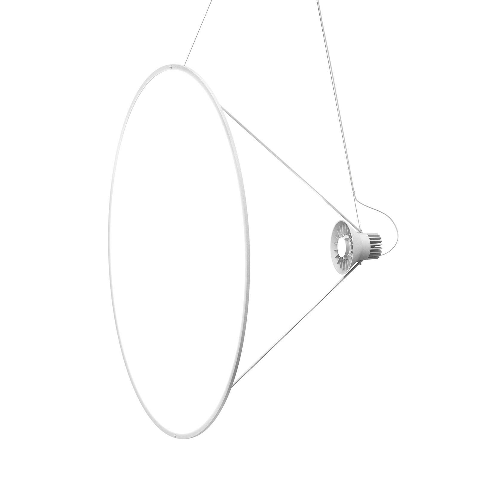 Luceplan Amisol LED závesné svetlo Ø 110cm opál biely