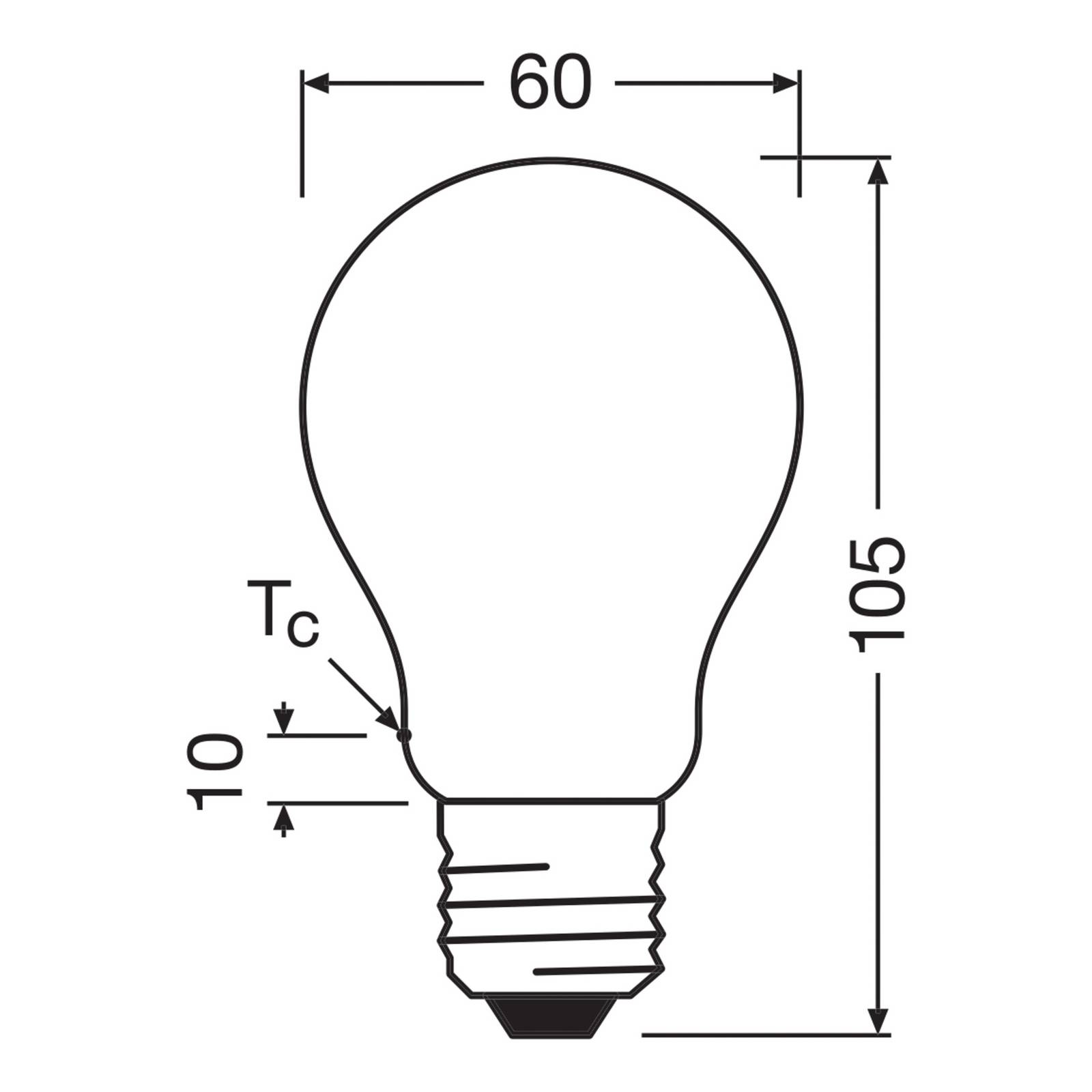 OSRAM żarówka LED matowa E27 3,8W 827 E27 A 3-pak