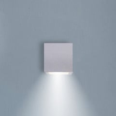 Newgarden Aplique de pared LED recargable Box 8, blanco, 7,5x7,5cm