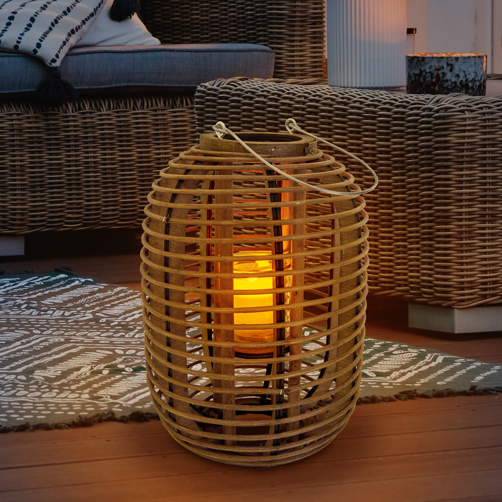 LED decorative light Korb, height 32 cm
