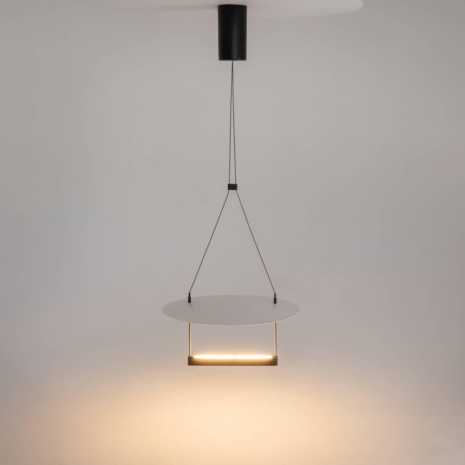 Lampa wisząca LED Maytoni Ambience, Ø 42 cm, czarny / biały